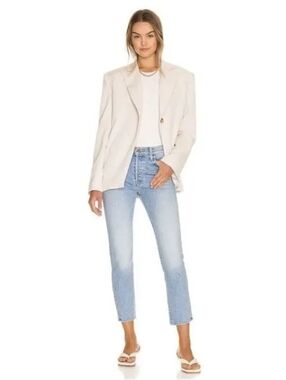 MOTHER The Scrapper High Rise Ankle Straight Jean Camera Obscura Wash Size 27